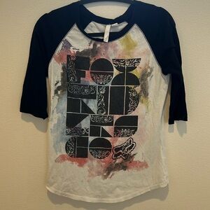 Fox long sleeve baseball shirt medium